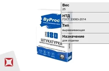 Штукатурка ByProc 25 кг для потолка в Павлодаре