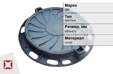 Дождеприемник чугунный круглый ДМ 695х470 мм в Павлодаре