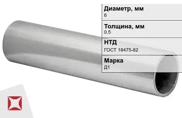 Дюралевая труба 6х0,5 мм Д1 ГОСТ 18475-82 холоднодеформированная в Павлодаре