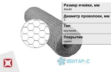 Сетка Манье двойного кручения 3x40х40 в Павлодаре